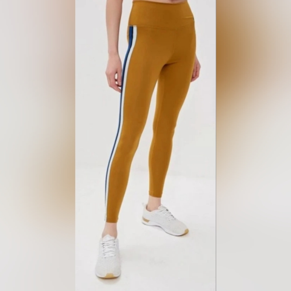 Nike Women's Dri-FIT Mustard Yellow Performance Leggings Yoga Pants, XL